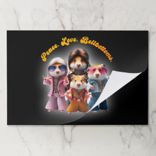 Bloc De Hojas Curiosa Paz. Amor. Bellbottoms. Supergrupo Hamster