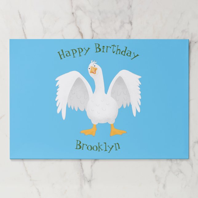 Bloc De Hojas Curioso ilustracion de personalizado ganso domésti (Anverso)