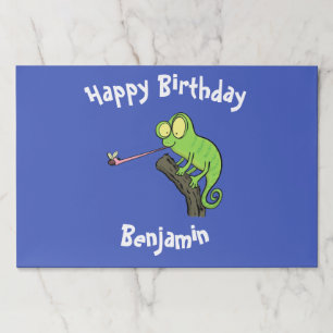 Bloc De Hojas Cute chameleon atrapando a un personalizado de fal