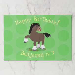 Bloc De Hojas Cute Clydesdale personalizado de caballo ilustraci