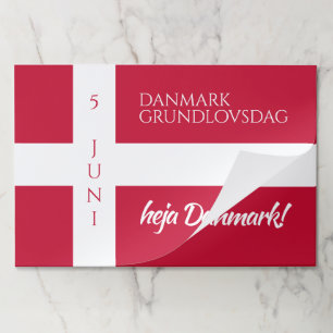 Bloc De Hojas Danmark Grundlovsdag Bandera del Día Nacional Dané