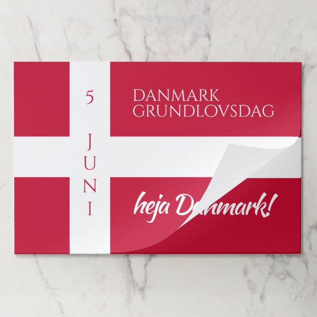 Bloc De Hojas Danmark Grundlovsdag Bandera del Día Nacional Dané (Plegada)