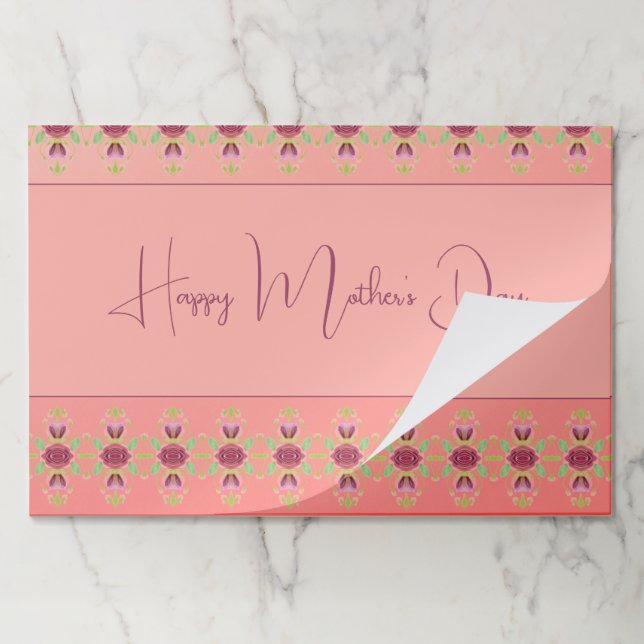 Bloc De Hojas Delicados Placemats de Papel Acentuados con Patrón (Plegada)