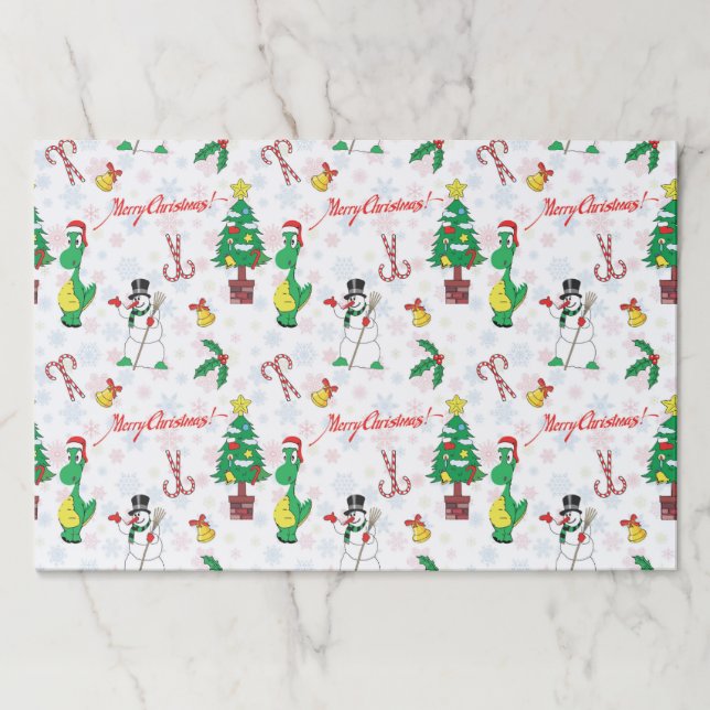 Bloc De Hojas dinosaurios navidades y muñecos de nieve (Anverso)