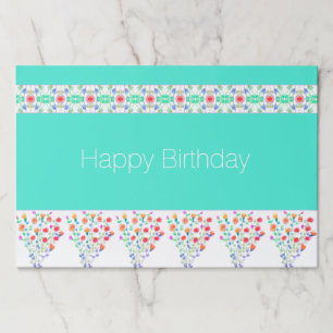 Bloc De Hojas Diseño floral con Placemat de papel de patrón colo