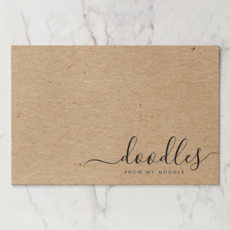 Bloc De Hojas Doodles divertidos de My Noodle Kraft Brown