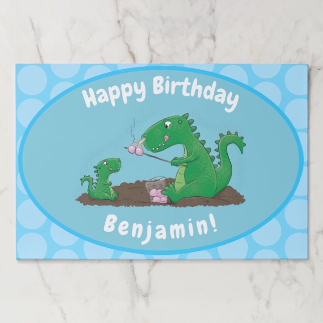 Bloc De Hojas dragones cortos asando malvaviscos personalizado (Anverso)