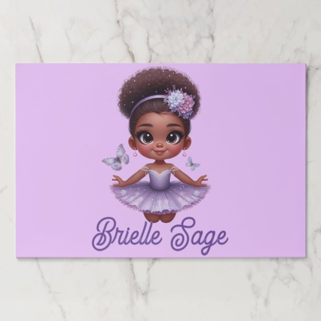 Bloc De Hojas Dulce afro Puff Purple Ballerina Chica (Anverso)