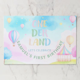 Bloc De Hojas Dulce pastel onderland acuarela 1º cumpleaños