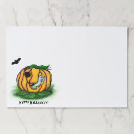 Bloc De Hojas El fantasma de Halloween , Bat , Ghost y Spider