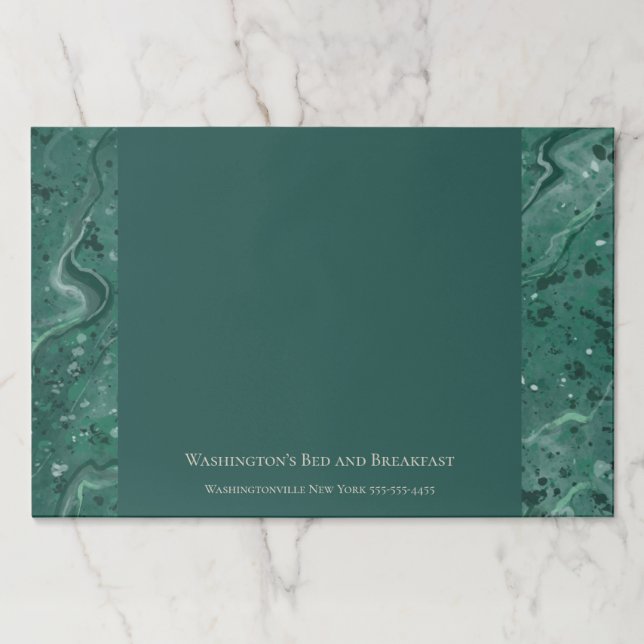 Bloc De Hojas Elegant Green Marble Desk Notepad Paper Pad (Anverso)