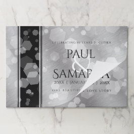 Bloc De Hojas Elegante 10° Aniversario del Boda Tin