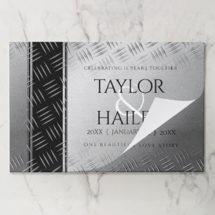 Bloc De Hojas Elegante 11ª celebración del Aniversario del Boda