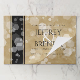 Bloc De Hojas Elegante 1er aniversario de Boda de papel