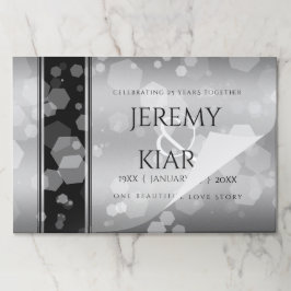 Bloc De Hojas Elegante 25° aniversario Boda de Plata