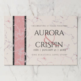 Bloc De Hojas Elegante 37° Aniversario del Boda de Alabastro