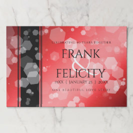 Bloc De Hojas Elegante 40.º 80° Aniversario del Boda de Ruby