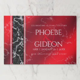 Bloc De Hojas Elegante 42° Aniversario del Boda Jasper