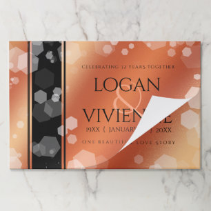 Bloc De Hojas Elegante 8.º aniversario del Boda de bronce