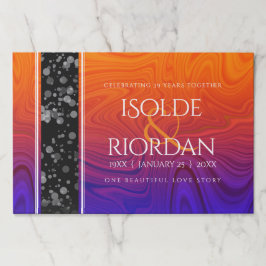 Bloc De Hojas Elegante celebración del Aniversario del Boda Agat