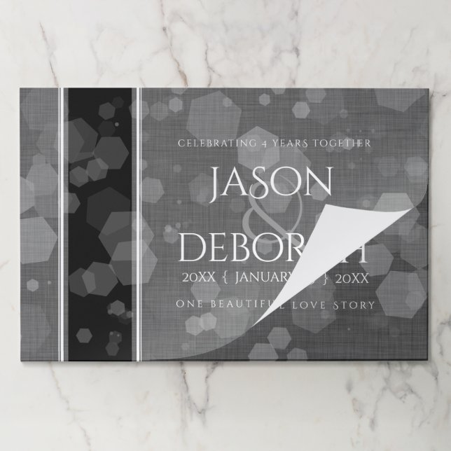 Bloc De Hojas Elegante celebración del cuarto aniversario de Bod (Plegada)