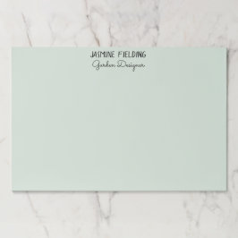 Bloc De Hojas Elegante Diseñador Sage Green Garden Personalizado