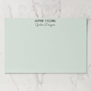 Bloc De Hojas Elegante Diseñador Sage Green Garden Personalizado