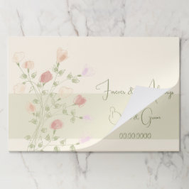 Bloc De Hojas Elegante Mesa Colocación Decoración Placemáticas D