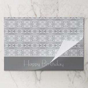 Bloc De Hojas Elegante Placemat De Papel Con Patrón Gris