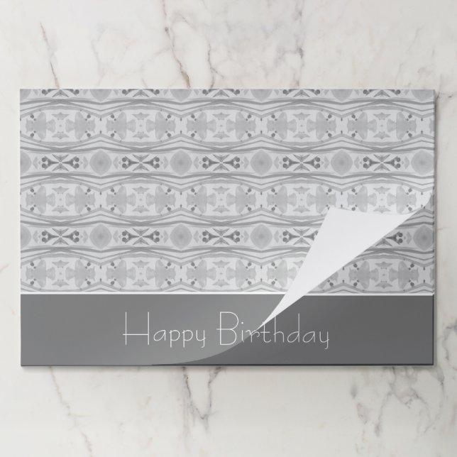 Bloc De Hojas Elegante Placemat De Papel Con Patrón Gris (Plegada)