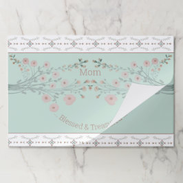 Bloc De Hojas Elegante Placemat De Papel Rosado Y Rosa