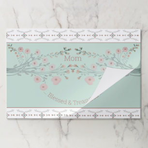 Bloc De Hojas Elegante Placemat De Papel Rosado Y Rosa