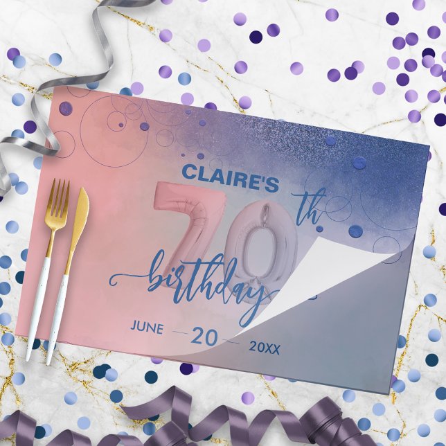 Bloc De Hojas Elegante Relieve metalizado Globos 70º Placemat de (Subido por el creador)