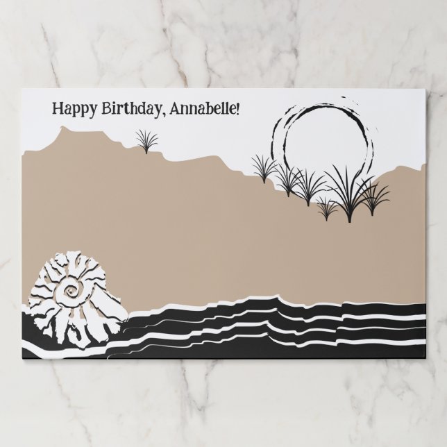 Bloc De Hojas Es un Fiesta de playa un nombre de cumpleaños feli (Anverso)