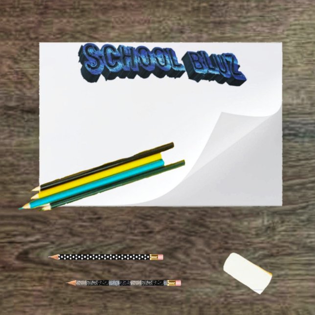 Bloc De Hojas Escuela Bluz-3DII (So many uses for this School Bluz-3DII Notepad!)