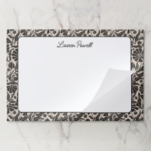 Bloc De Hojas Estacionamiento de nombre personalizado botánico B