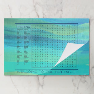 Bloc De Hojas Estilo de cabaña 25 Plaquetes de juego de pesca de