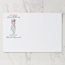 Bloc De Hojas Estilo del pelo del cordón rosa y gris y del trenz