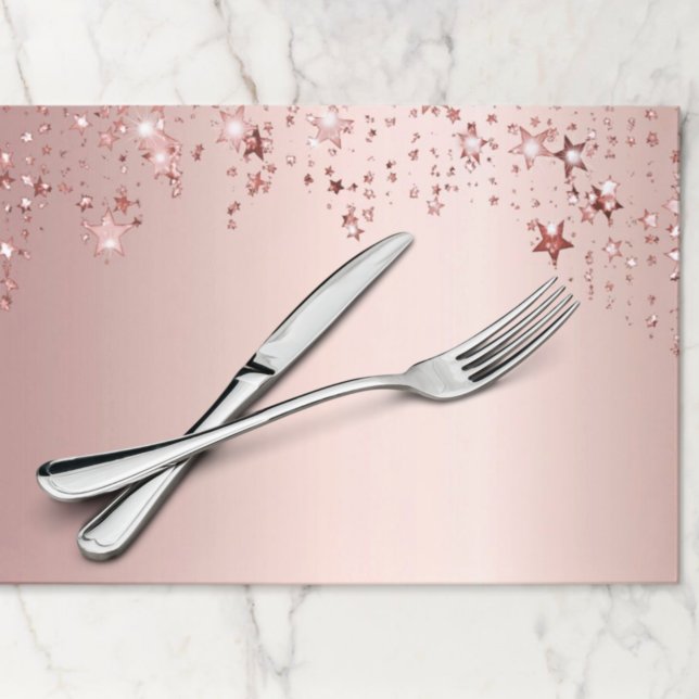 Bloc De Hojas Estrellas rosa doradas Rosas (Subido por el creador)