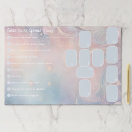 Bloc De Hojas Extensión de tarot de la cruz celta (grande, paste