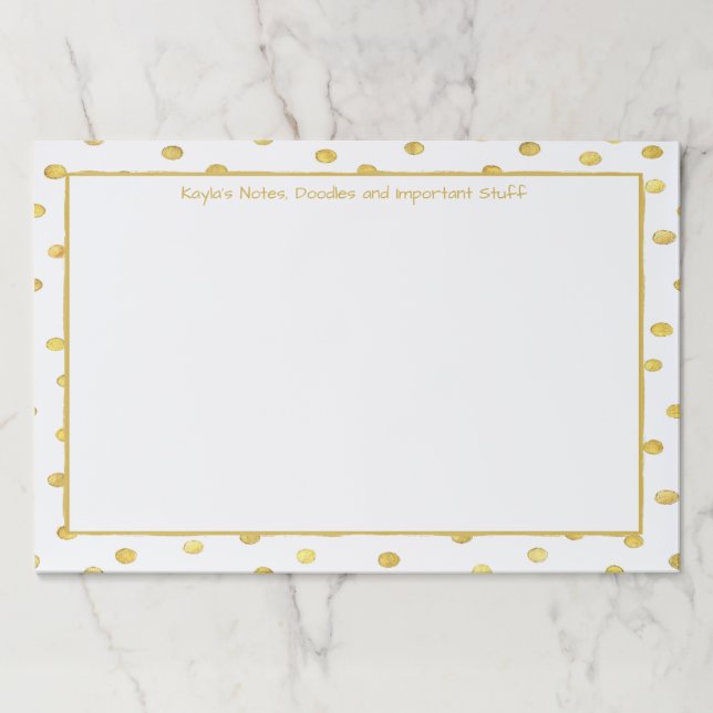 Bloc De Hojas Falsos lunares del oro de la diversión - moda (Anverso)