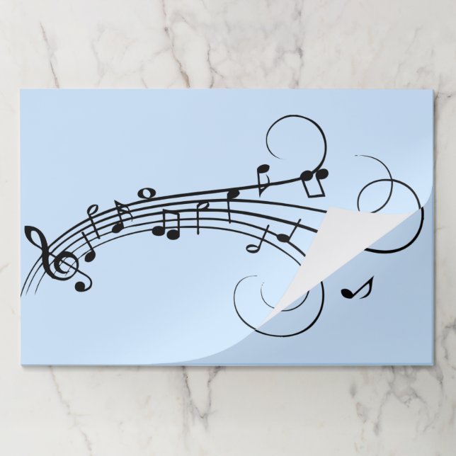 Bloc De Hojas Fancy Music Notes Blue (Plegada)