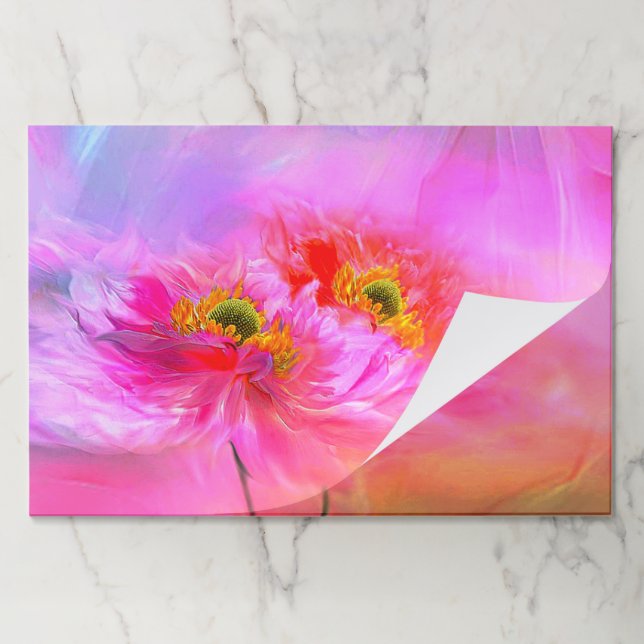 Bloc De Hojas Fantasía floral Papel de la lágrima (Plegada)