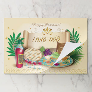 Bloc De Hojas Felices Passover primavera Pesach Seder Vintage