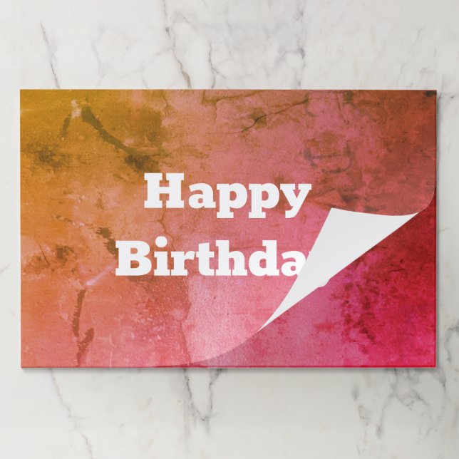 Bloc De Hojas Feliz cumpleaños temática 25 piezas Placemats de p (Plegada)