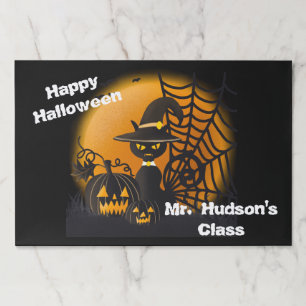 Bloc De Hojas Feliz Halloween Placemats desechables