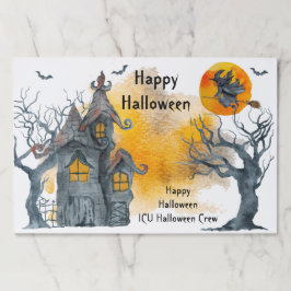 Bloc De Hojas Feliz Halloween Placemats desechables
