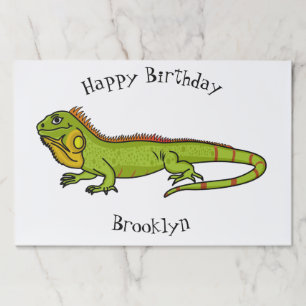 Bloc De Hojas Feliz ilustracion personalizado de iguana verde