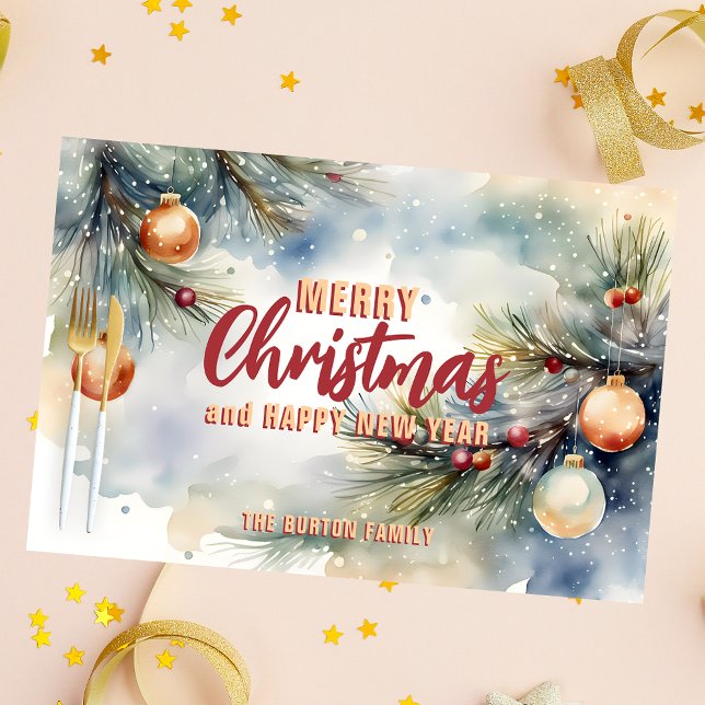 Bloc De Hojas Festividad De Invierno Saludos Papel Placemat (Subido por el creador)