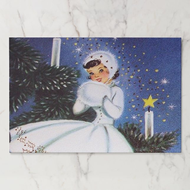 Bloc De Hojas Festividad retro vintage navideña fiesta (Anverso)